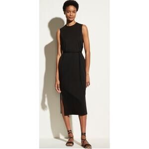 Vince Black Sleeveless Midi Dress